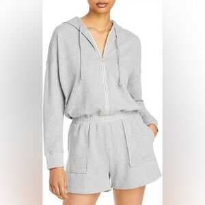 Rails Nicola Hooded Romper in Light Grey